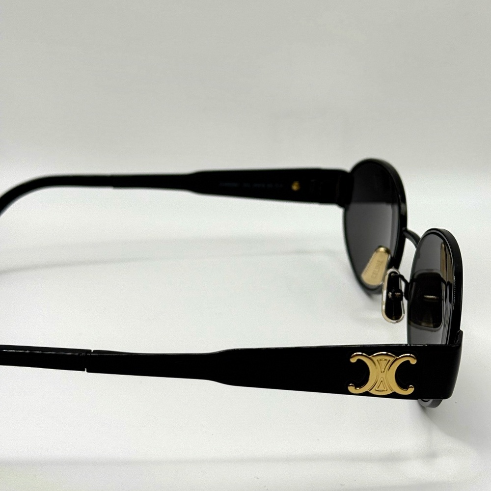 CELINE Triomphe Metal 01 Sunglasses Gold/Black - Picture 9 of 12